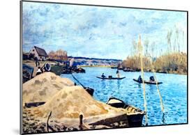 Alfred Sisley Seine at Port Marly Art Print Poster-null-Mounted Poster