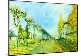 Alfred Sisley Street in Louveciennes Art Print Poster-null-Mounted Poster