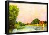 Alfred Sisley Thames at Hampton Court Art Print Poster-null-Framed Poster