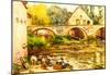 Alfred Sisley The Laundresses of Moret Art Print Poster-null-Mounted Poster