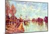 Alfred Sisley The Seine at Suresne Art Print Poster-null-Mounted Poster