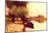 Alfred Sisley The Seine in Bougival Art Print Poster-null-Mounted Poster