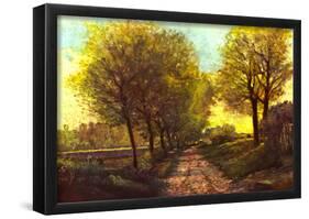 Alfred Sisley Tree Avenue in a Small Town Art Print Poster-null-Framed Poster