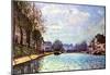 Alfred Sisley View of Channel Saint Martin in Paris Art Print Poster-null-Mounted Poster