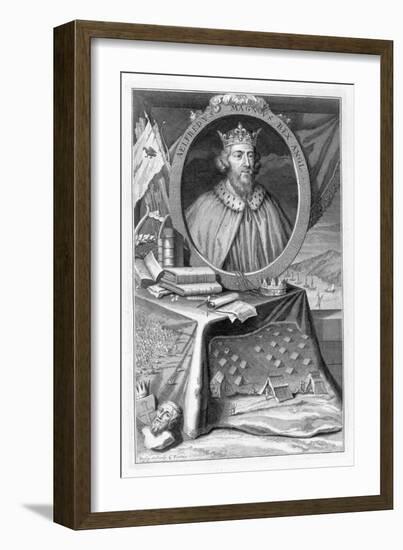 Alfred the Great, King of Wessex, 9th century (18th century)-George Vertue-Framed Giclee Print