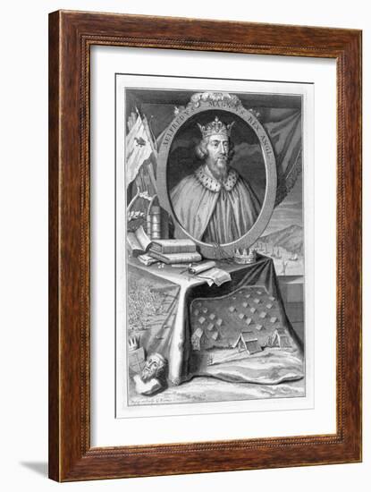 Alfred the Great, King of Wessex, 9th century (18th century)-George Vertue-Framed Giclee Print