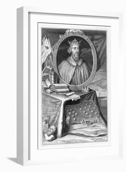 Alfred the Great, King of Wessex, 9th century (18th century)-George Vertue-Framed Giclee Print