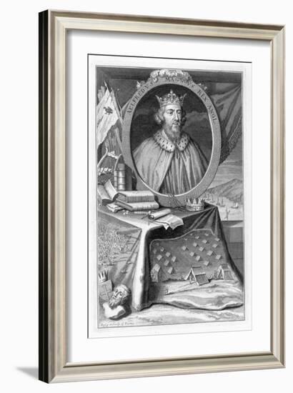 Alfred the Great, King of Wessex, 9th century (18th century)-George Vertue-Framed Giclee Print