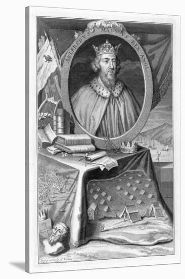 Alfred the Great, King of Wessex, 9th century (18th century)-George Vertue-Stretched Canvas