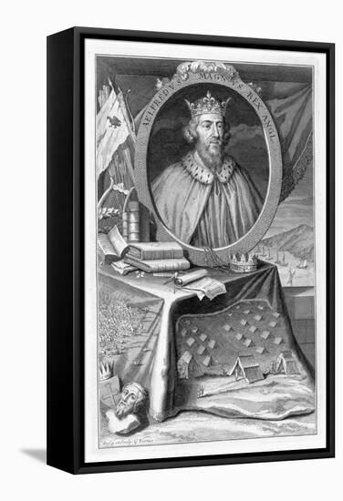 Alfred the Great, King of Wessex, 9th century (18th century)-George Vertue-Framed Stretched Canvas