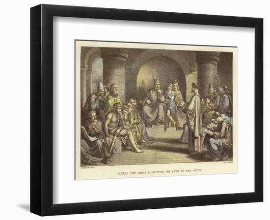 Alfred the Great Submitting His Laws to the Witan-John Bridges-Framed Premium Giclee Print