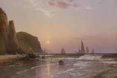 Drying the Sails, Oyster Boats, Patchogue, Long Island-Alfred Thompson Bricher-Framed Stretched Canvas