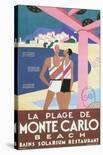 La Plage de Monte Carlo Beach-Alfred Tolmer-Framed Art Print