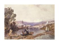 A View of Windsor Castle from the Brocas Meadows-Alfred Vickers-Framed Stretched Canvas