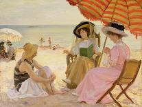 The Beach-Alfred Victor Fournier-Framed Stretched Canvas