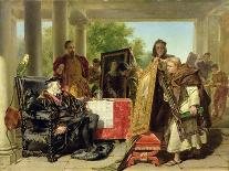 The Death Bed of Robert, King of Naples-Alfred W. Elmore-Giclee Print
