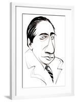 Alfredo Casella, Italian composer, caricature-Neale Osborne-Framed Giclee Print