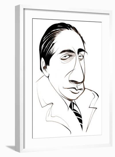 Alfredo Casella, Italian composer, caricature-Neale Osborne-Framed Giclee Print