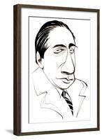 Alfredo Casella, Italian composer, caricature-Neale Osborne-Framed Giclee Print