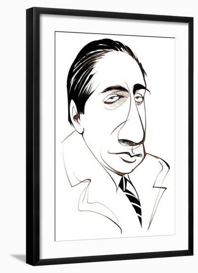 Alfredo Casella, Italian composer, caricature-Neale Osborne-Framed Giclee Print