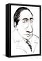 Alfredo Casella, Italian composer, caricature-Neale Osborne-Framed Stretched Canvas