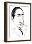 Alfredo Casella, Italian composer, caricature-Neale Osborne-Framed Giclee Print