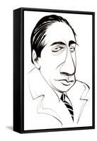 Alfredo Casella, Italian composer, caricature-Neale Osborne-Framed Stretched Canvas