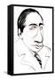 Alfredo Casella, Italian composer, caricature-Neale Osborne-Framed Stretched Canvas