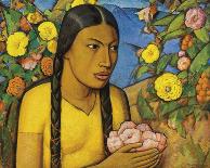 Juanita Entre Las Flores-Alfredo Ramos Martinez-Framed Giclee Print