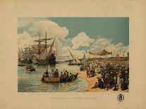 Vasco Da Gama's Arrival in India, C. 1900-Alfredo Roque Gameiro-Mounted Giclee Print