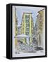 Alfresco dining in Old Nice, Nice, France-Richard Lawrence-Framed Stretched Canvas