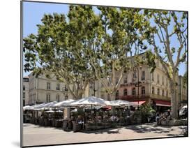 Alfresco Restaurants, Place De L'Horloge, Avignon, Provence, France, Europe-Peter Richardson-Mounted Photographic Print