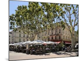 Alfresco Restaurants, Place De L'Horloge, Avignon, Provence, France, Europe-Peter Richardson-Mounted Photographic Print