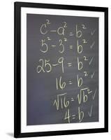 Algebra Equation on Blackboard-null-Framed Photographic Print