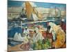 Alger La Blanche - Quay Scene, Algiers, 1912-Leon Cauvy-Mounted Giclee Print