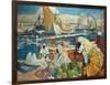 Alger La Blanche - Quay Scene, Algiers, 1912-Leon Cauvy-Framed Giclee Print