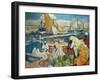 Alger La Blanche - Quay Scene, Algiers, 1912-Leon Cauvy-Framed Giclee Print