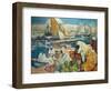 Alger La Blanche - Quay Scene, Algiers, 1912-Leon Cauvy-Framed Giclee Print