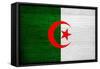 Algeria Flag Design with Wood Patterning - Flags of the World Series-Philippe Hugonnard-Framed Stretched Canvas