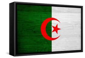 Algeria Flag Design with Wood Patterning - Flags of the World Series-Philippe Hugonnard-Framed Stretched Canvas