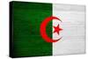 Algeria Flag Design with Wood Patterning - Flags of the World Series-Philippe Hugonnard-Stretched Canvas