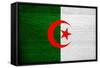 Algeria Flag Design with Wood Patterning - Flags of the World Series-Philippe Hugonnard-Framed Stretched Canvas