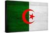 Algeria Flag Design with Wood Patterning - Flags of the World Series-Philippe Hugonnard-Stretched Canvas