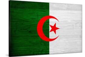 Algeria Flag Design with Wood Patterning - Flags of the World Series-Philippe Hugonnard-Stretched Canvas