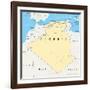 Algeria Political Map-Peter Hermes Furian-Framed Art Print