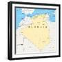 Algeria Political Map-Peter Hermes Furian-Framed Art Print