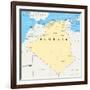 Algeria Political Map-Peter Hermes Furian-Framed Art Print