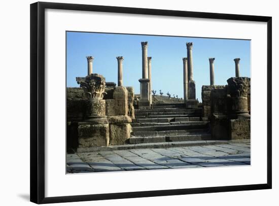 Algeria, Timgad, Roman Colonial Town Founded by Emperor Trajan around 100 A.D, Ruins-null-Framed Giclee Print