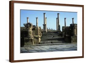 Algeria, Timgad, Roman Colonial Town Founded by Emperor Trajan around 100 A.D, Ruins-null-Framed Giclee Print