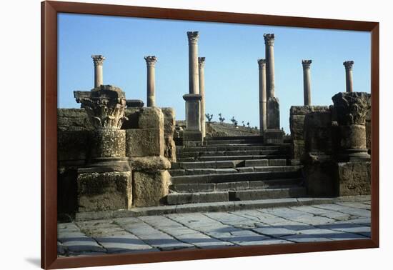 Algeria, Timgad, Roman Colonial Town Founded by Emperor Trajan around 100 A.D, Ruins-null-Framed Giclee Print